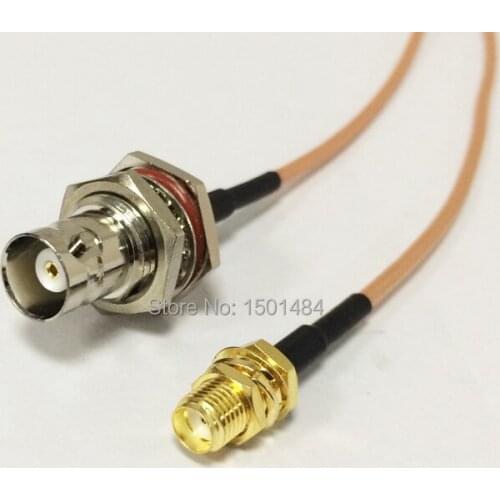 New SMA Female Jack Connector Switch BNC Female Jack Convertor RG316 Jumper Cable 15CM 6" Adapter