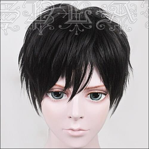 Anime Samurai Flamenco Goto Hidenori Cosplay Wig Short Black Heat Resistant Synthetic Hair Wig + Wig Cap