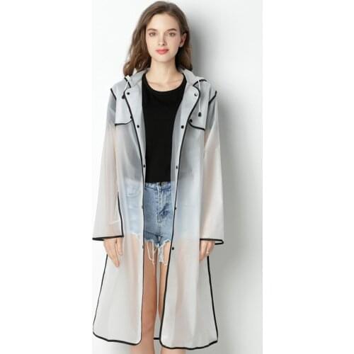 Raincoat Women Men Impermeable Thickened EVA Waterproof Raincoat Tourism Outdoor Hiking Rain Poncho Raincoat Hooded Rain Coat