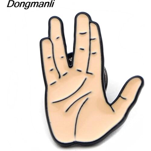 P2292 Dongmanli Hello Brooch Enamel Pin Buckle Cartoon Metal Brooch for Coat Bag Pin Badge Jewelry Gift for Kids