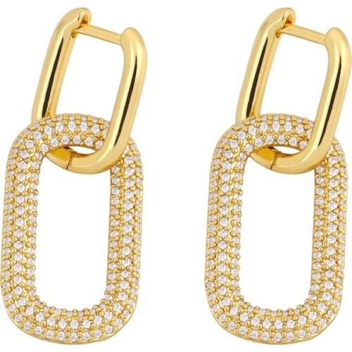 Funmode Gold Color Star Heart Shape Pendant Hoop Earring Sparkling Micro CZ Earrings For Women Brincos Wholesale FE101