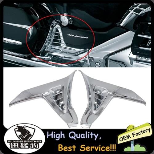 Hot Sales,Chrome Triangle Cover For Honda GoldWing GL 1800 GL1800 Chrome Left Right Motorcycle Parts Modified accessories