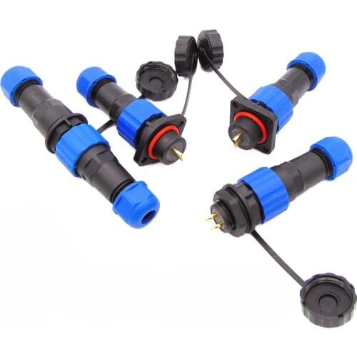Waterproof connector SP1610 IP68 cable connector plug & socket Male and Female SP16 2Pin 3Pin 4Pin 5Pin 6Pin 7Pin 9Pin