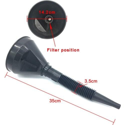 Motorcycle Car filter funnel 2 in1 Can Spout For Oil Water Car Fuel Petrol Kit Universal Motorcycle Plastic Filling Funnel