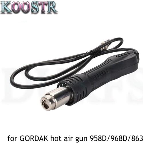 High quality Gordak Hot Air Gun Handle for Gordak 958D/968D/863 unsoldering air gun handle 8 hole plug dormancy handle