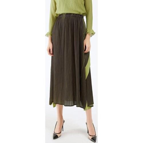 天裴褶皱 Womens Autumn Skirts