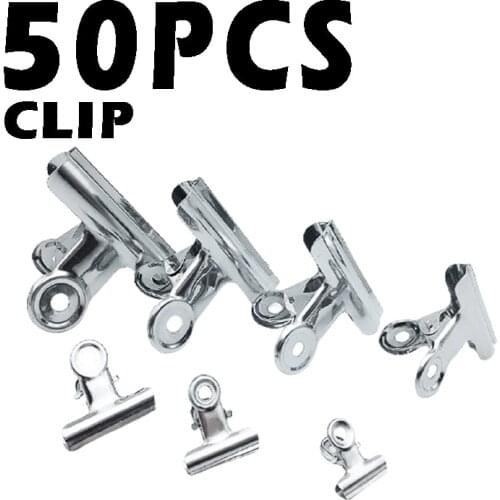 50p Clip Stationery Office Supplies Household Folder Fixing Small Book Clip Extra Large Sketch Board Drawing Clip Powerful Metal