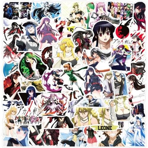 10/30/50pcs/bag Akame ga KILL! Japanese Anime Stickers For Motorcycle Notebook Computer Car Childrens Toys Decal Guitar Luggage