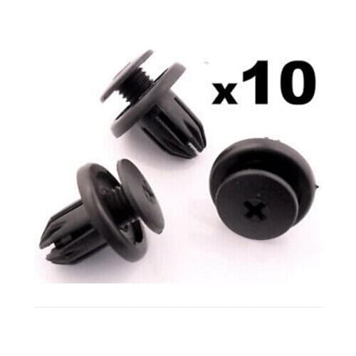 10x For Honda Bumper, Grille, Sideskirt, Undertray etc Plastic Trim Panel Clips