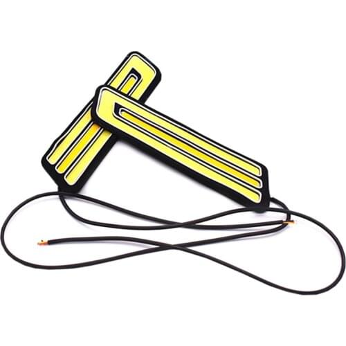 12V Ultra Thin U Shape Cob Led Daytime Running Light Turn Signal Lamp Waterproof