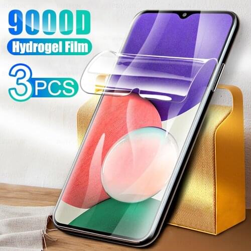 3Pcs Full Cover Hydrogel Film For Samsung Galaxy A22 5G Screen Protection For Sumsung Sansung A 22 6.6" Protector Film Not Glass
