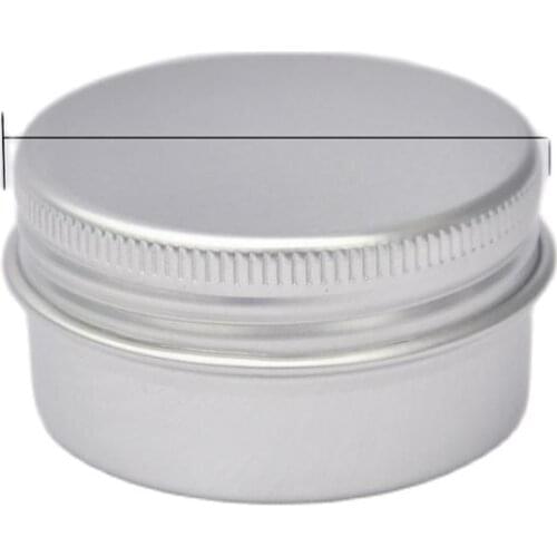 30g silver aluminum jar pot tin bottle for hand cream face gel moisturizer eye shadow powder case wax skin care cosmetic packing