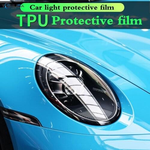 30cmx1m 12"x40" Auto Car Light Headlight Taillight TPU Safety Film Sticker Easy Stick Motorcycle Whole Car Decoration 4 Colors