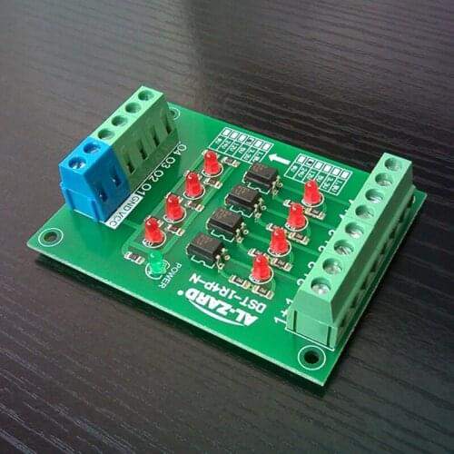 4 channels optocoupler isolation PLC level voltage conversion board 1.8V 3.3V 5V 12V 24V DST-1R4P-N