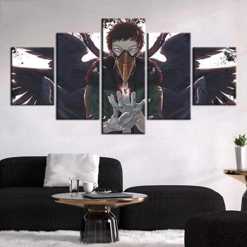 5 Piece Wall Art Canvas Anime Manga Modular Pictures Figure Harisaki Posters Modern Home Decor Living Room Decoration Paintings