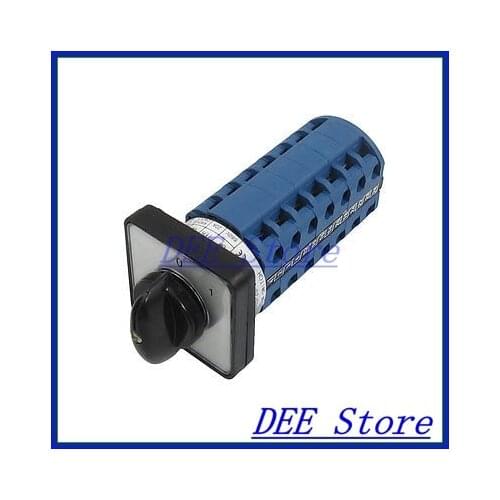 AC 660V 20A 28 Terminals 2 Positions ON/OFF 7NO+7NC Rotary Selector Cam Changeover Switch