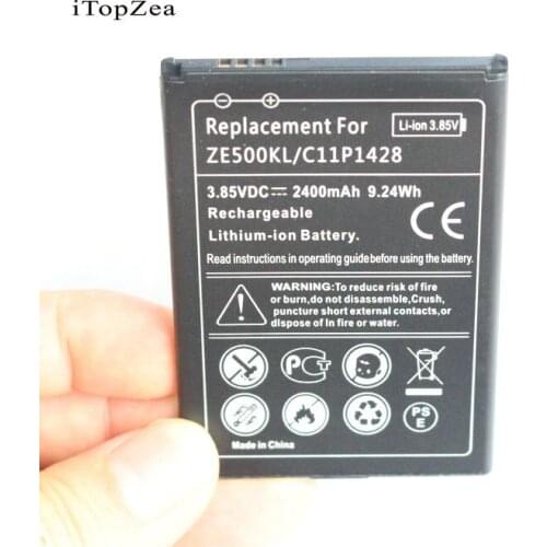 ITopZea new 1Pcs 2400mAh / 9.24Wh C11P1428 Replacement Battery For Asus Zenfone 2 Zenfone2 Laser ZE500KG ZE500KL