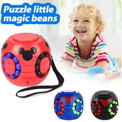 Decompression Artifact Childrens Educational Brain Development Toy Finger Top Small Magic Bean Burger Cube Toy Puzzle Girl Boy