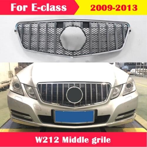 Car styling Middle grille for Mercedes-Benz E-class W212 2009-2013 ABS plastic front grille Diamond GT AMG vertical bar