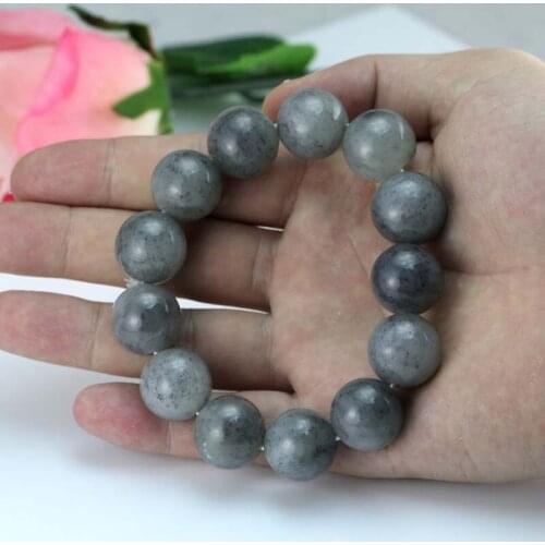 Natural Hetian Blue White Seed Jade Bracelet Jewelry Lucky Exorcise evil spirits Auspicious Amulet Jade Bracelet Fine Jewelry