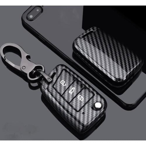 Car Key Case Cover For Volkswagen VW Polo Golf 7 MK7 Tiguan passat For Skoda Octavia Kodiaq Karoq For Seat Ateca Leon Key Bag