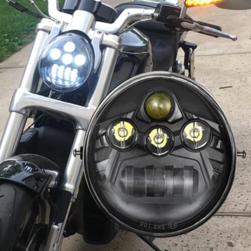 2017 New for Harley V-rod Motorcycle Accessories LED Headlight Black for Harley motorcycle VRSCA V-Rod VRod Led Headlight