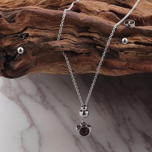 Fashion Women Men Silver Color Gold sets Stainless Steel Round Pendant Necklace Sets Jewelry