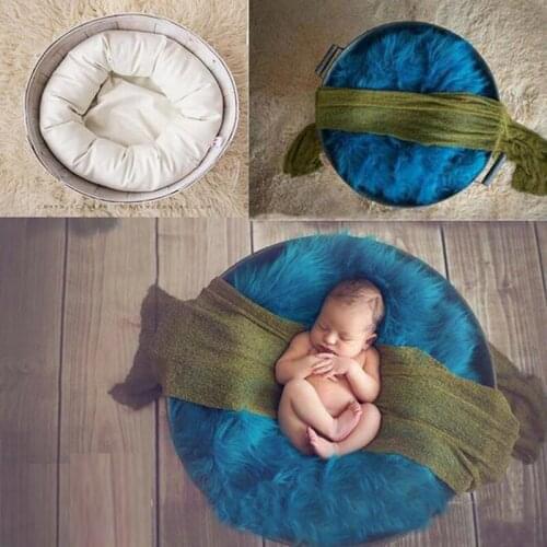 Photography Pillows Sets + 1pc Wrap Blanket Newborn Photography Props Wrapping Solid Color Newborn Photography Aid for Studio