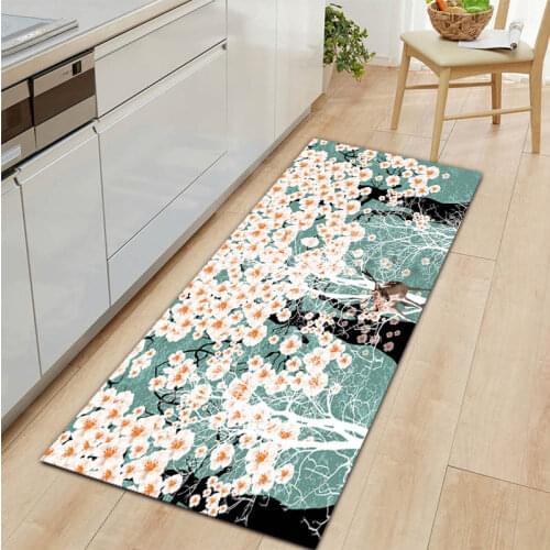 Mountain Forest And Deer Kitchen Mat Long Strip Bedroom Doormat Home Floor Decoration Living Room Carpet Bathroom Non-Slip Rug