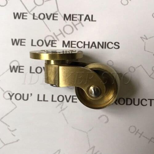 1/4Pcs Brass Swivel Caster Wheels, Heavy Duty Furniture Leg Caster Wheels for Sofa Cabinet Workbench