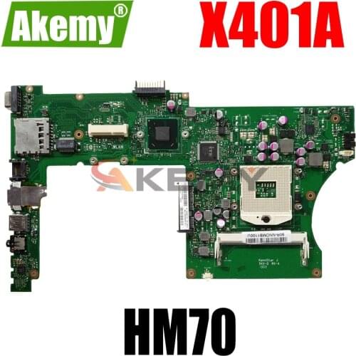 AKEMY X401A Laptop Motherboard For ASUS X301A X401A X501A Test Original Mainboard HM70