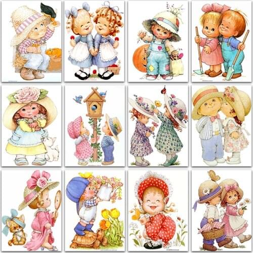 5D DIY Diamond Painting Kit Paint Cartoon little girl angel princess home decor Full Square&Round embroidery mosaic Cross stitch