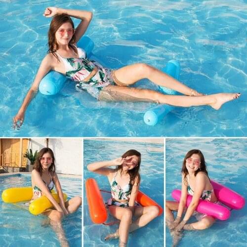 Air Mattresses Floating Water Hammock Float Lounger Foldable Toys Inflatable Floating Chair Row Bed Swimming Pool