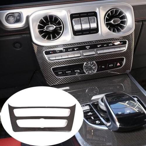 Real Carbon Fiber For Benz G Class W463 2019 2020 Inner Center Console Mode Button Frame Trim Sticker Car Accessories
