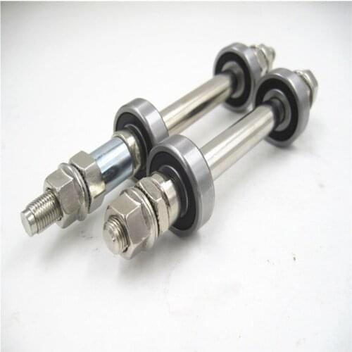 New Promotional Bicycle Accessories Hub Shaft Mountain Bike Paired Bearings Solid Shaft Front and Rear Axle Riding Equipment Pal