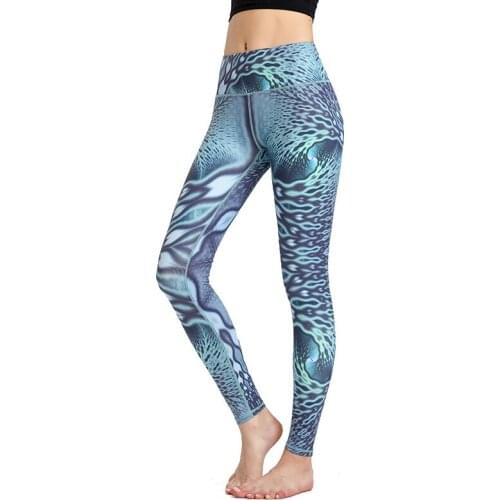 New Women Leggings Print Yoga Pants Women Quick-dry High Waist Sports Tights Pants Sportwear Leggings for Fitness