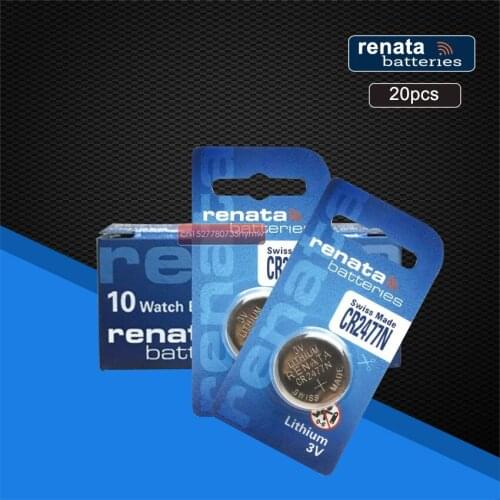 20pack Original renata lithium Battery CR2477N CR2477 2477 3V For Watch brake light instrumentation car key Button Battery