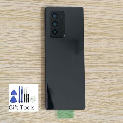 1Pcs Original Back Rear Glass For Samsung Galaxy Z Fold2 5G Z Fold 2 F916 F916U Battery Cover Housing Replacement +Camera Lens