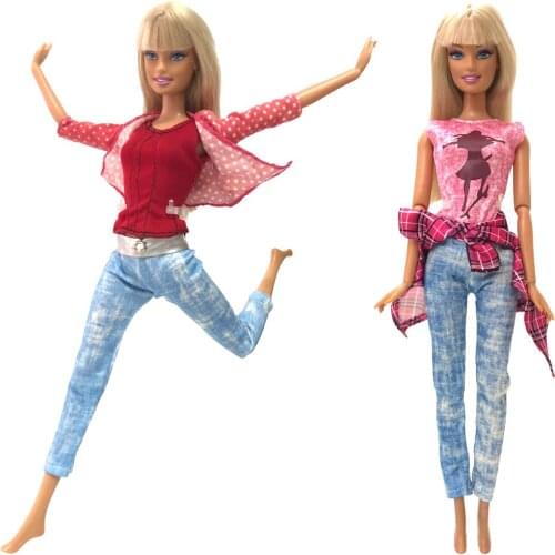 NK Two Set Doll Dress Beautiful Handmade Party ClothesTop Fashion Dress For Barbie Noble Doll Best Child Girls'Gift 25B 3X