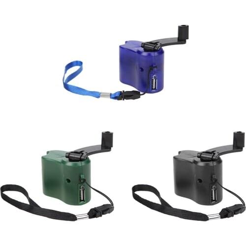 Portable Charger USB Charging Emergency Hand Crank Power Dynamo For Outdoor Mobile Phone -Shopping Outdoor Survival Tool
