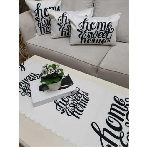 40x130 cm Luxury Table Runner with Tassels for Dining Table Wedding Party Christmas Cake Floral Soft Tablecloth + GIFT 3Pillows