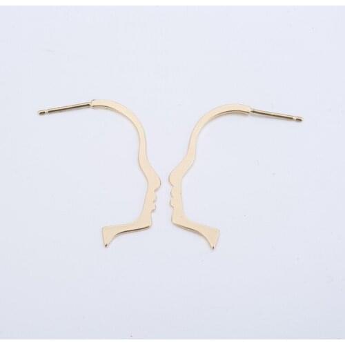 Shuangshuo 2017 Elegant Human Face Stud Earrings for Women Half Face Earrings Fashion Jewelry Earring boucle d'oreille ED197