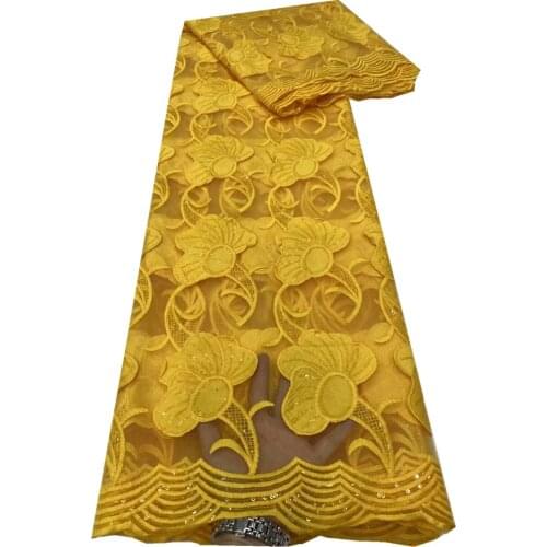 SJ Lace African French Lace Fabric High Quality 2021 Fashion Embroidery Nigeria Tulle Lace Fabric For Wedding Party Dress dp5-25