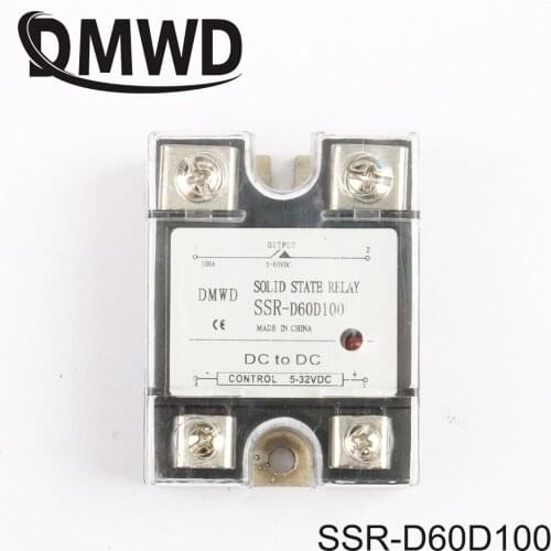 SSR-100DD solid state relay with indicator DC 5-32v to DC 5-60v single phase DC-DC SSR 100DD 100A SSR-D60D100