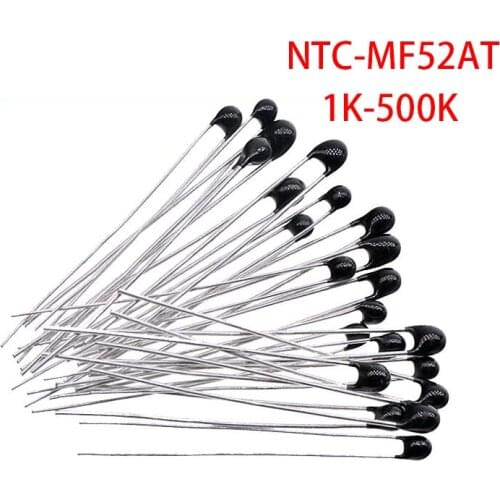100pcs MF52AT MF52 B 3950 NTC Thermistor Thermal Resistor 5% 1K 2K 3K 4.7K 5K 10K 20K 47K 50K 100K