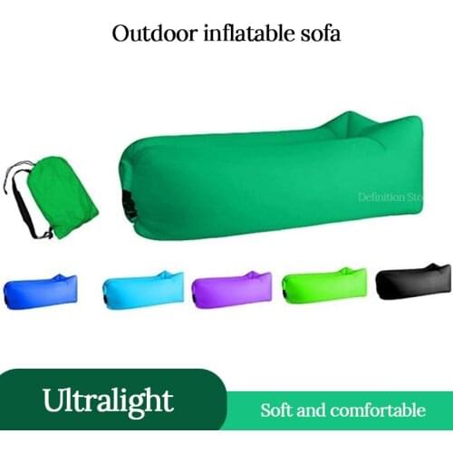 Camping Inflatable Lounger Sleeping Bag Portable Soft Ultralight Down Beach Equipment Outdoor Air Bed Lazy Inflatable Sofa