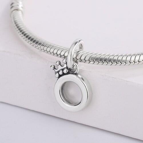 High Quality 925 Sterling Silver Open Center Crown O Pendant Charm Bracelet Fashion Jewelry DIY Making For Pandora