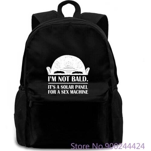 Im Not Bald Its A Solar Panel Sex Machine joke birthday Print Hipster Print Style women men backpack laptop travel school