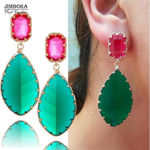 GODKI New Luxury Shiny CZ Big Leaf Pendant Earrings For Women Dangle Luxury Mirco Paved Cubic Zircon Womens Earrings in Jewelry