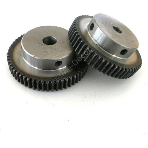 1 PCS 60T Teeth 1.0 Modulus DIY Spindle Steel Gear Toy Car Motor Gearbox Model Toy Motor Gear Shaft Gear 45# Steel Gear